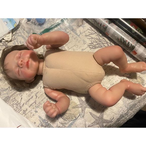 Reborn Baby Dolls Boy Soft Skin Handmade Fake Feel Real Preemie Gift 18 Inch
